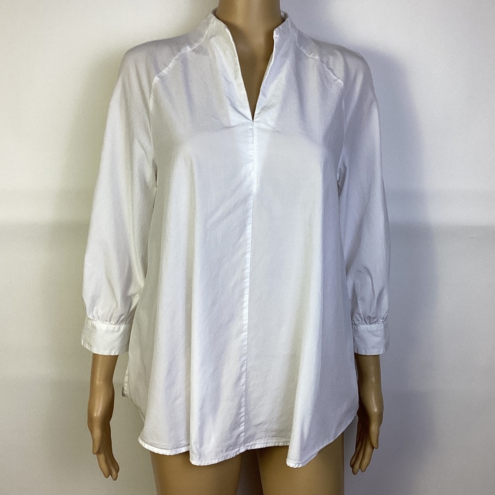 Van Laack Arnica White Blouse Tunic Sz 36